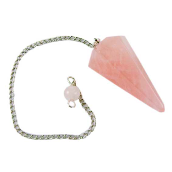 Pendulum Rose Quartz Faceted